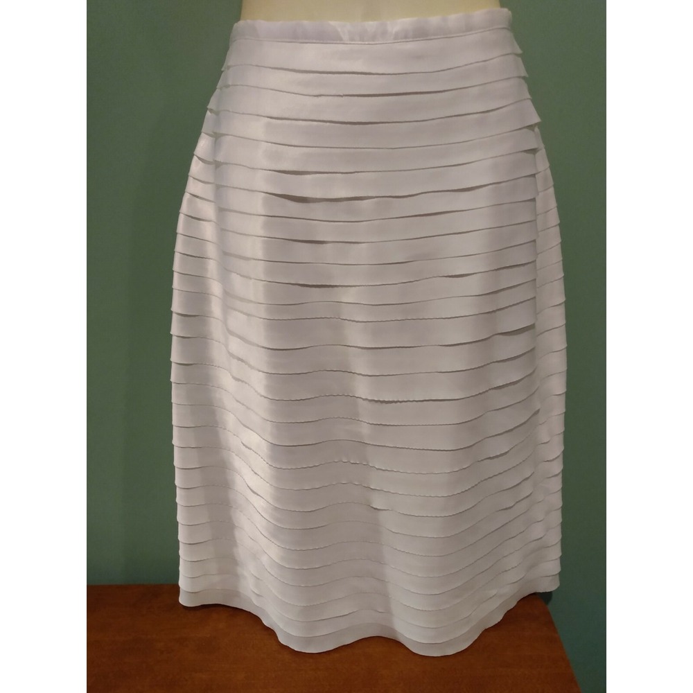 Ravel Ivory Tiered Ribbon Pencil Skirt Size S New With Tags Ivory Womens